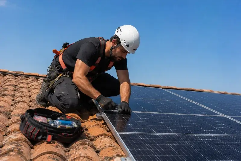 Maintenance et monitoring de panneaux solaires à Losse